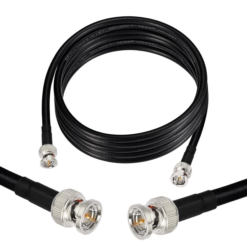 Superbat SDI Cable 50ft BNC Cable 3G/6G/12G (Belden 1694A Black) Supports HD-SDI/3G-SDI/4K/8K Video Security Camera CCTV Systems, SDI Precision Video Wire - Image 1
